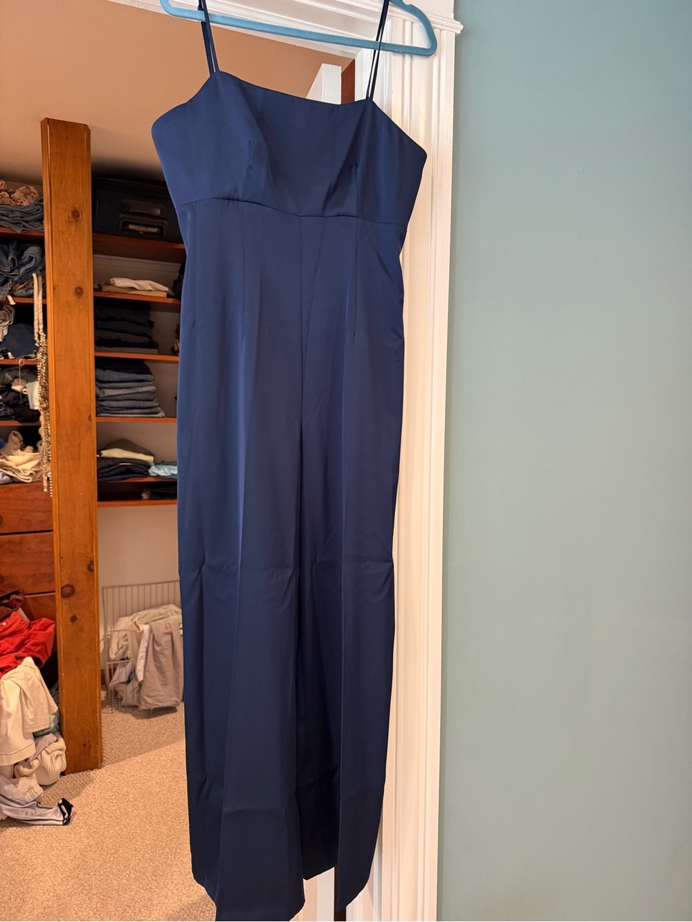 Banana Republic Women’s Navy Wide-Leg Jumpsuit with Spaghetti Straps. NWT.